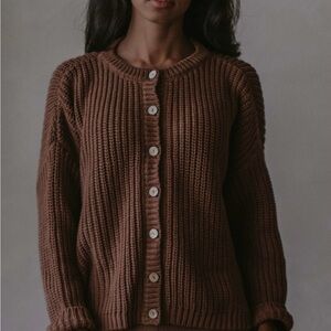 The Chunky Cardigan in Caramel